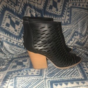 Maurices’ Peep Toe Laser Cutout Booties